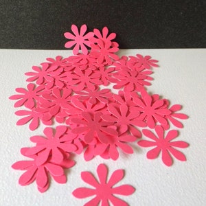 Flower Confetti, Flower Die Cuts, Flowers, Pink Flowers, Confetti, Embellishments, Scrapbooking  Card Making, Table Scatter, Party Decor, 1&quot;
