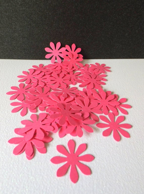 Craft 1” Paper Card Petal Flowers Cardmaking Scrapbook Confetti Tablescatter