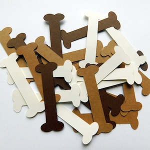 Dog Bone Die Cuts, Dog Bone Cut Outs, Puppy Party Decorations, Paper Dog Bones, Scrapbook & Card Embelishments,