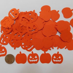 Die Cut Pumpkins, (and/or) Jack O&#39; Lantern Die Cuts, Halloween Die Cuts, Pumpkin Confetti, Scrapbook Embellishments, Paper Pumpkins, 100pcs.