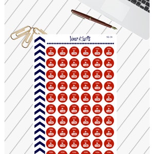 YouTube Social Media Stickers, YouTube Planner Stickers, YouTube Stickers, Social Media Tracker, Calendar, Social Media Icons image 5