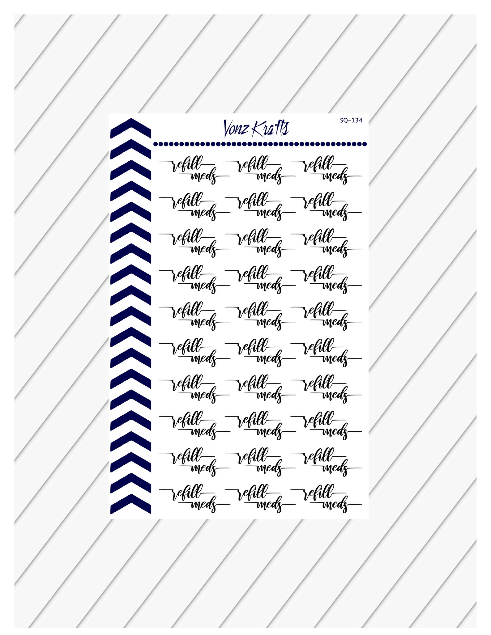 Refill Meds Script Stickers Prescription Planner Stickers | Etsy