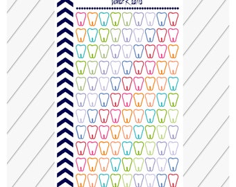 Dentist Planner Stickers, Dentist Appointment Stickers, Dental Appointment, Functional Planner Stickers, Perfect For Erin Condren Planner