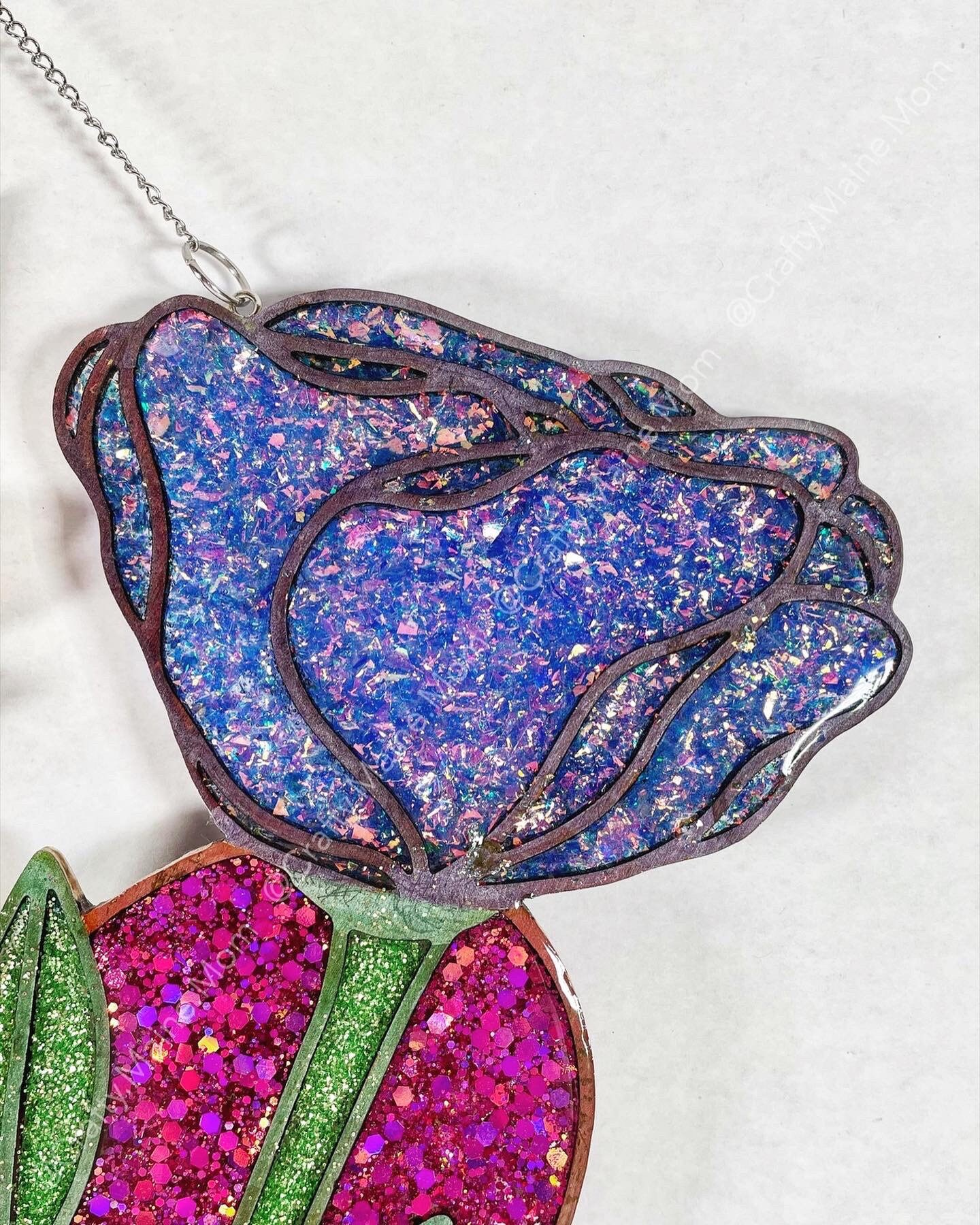 Floral Resin Suncatcher Sunflower Resin Art Epoxy Resin Wood Etsy