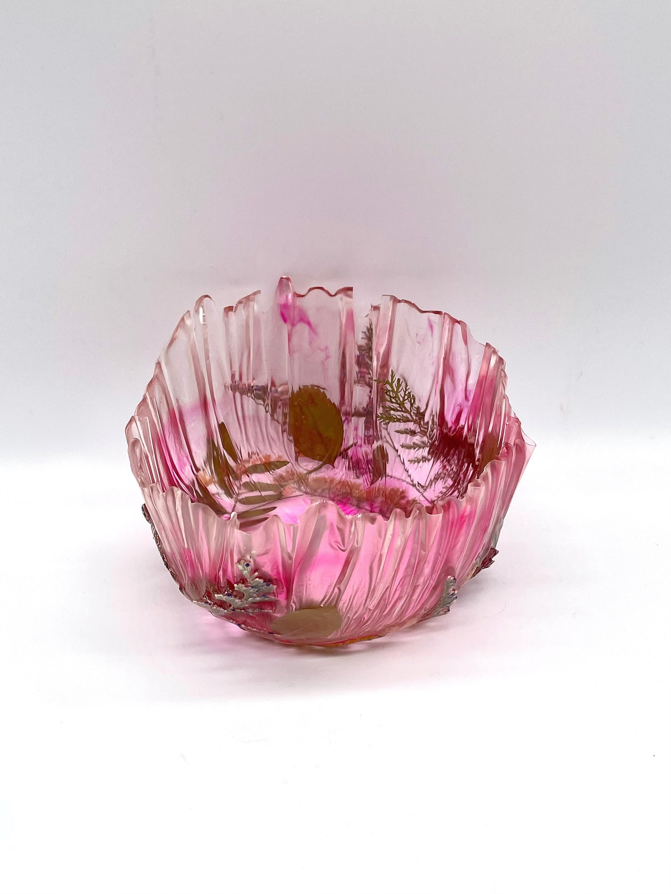 Freeform Flower Resin Bowl Real Flower Epoxy Resin Dish Etsy