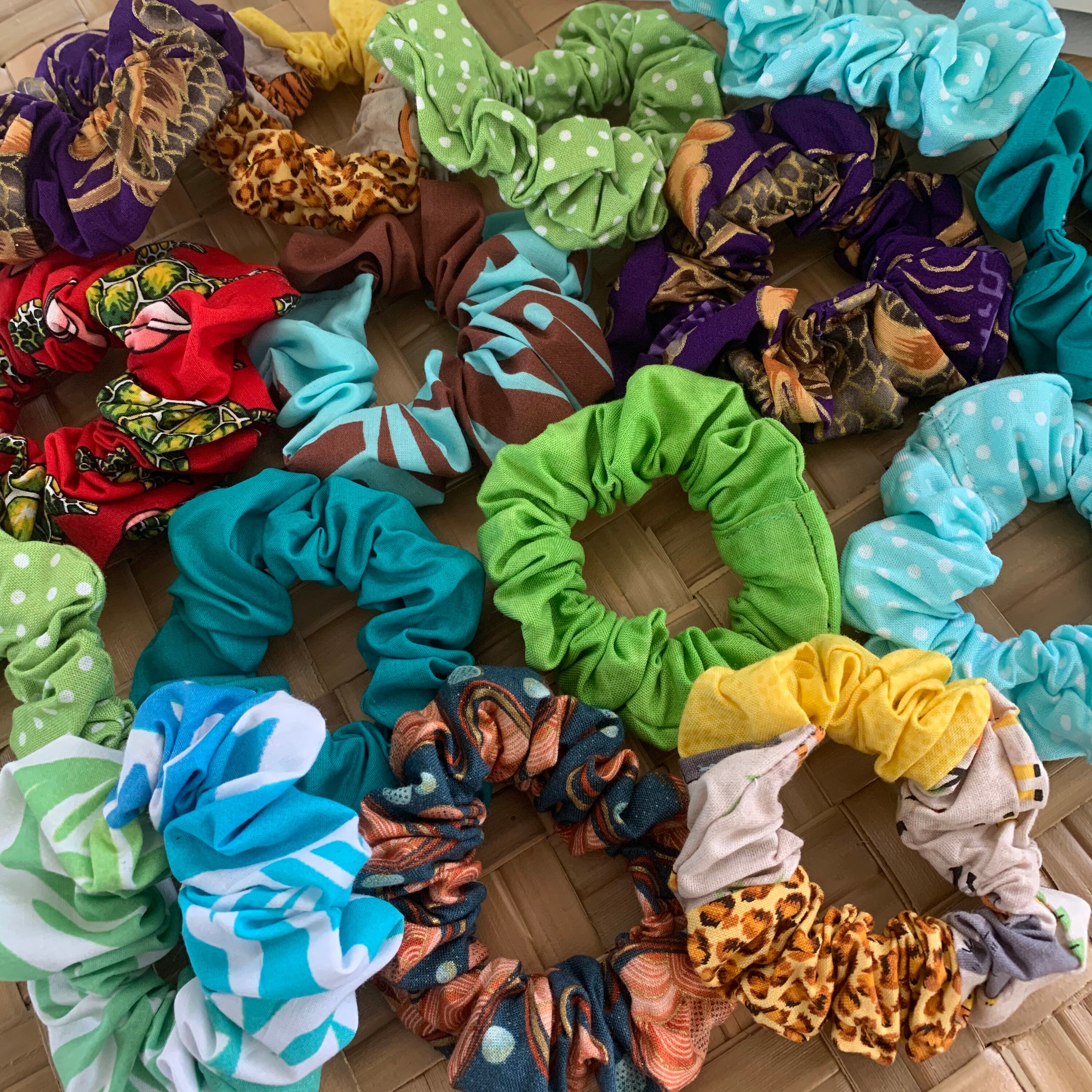 Scrunchies 100 recycled fabric sustainable scrunchies Etsy