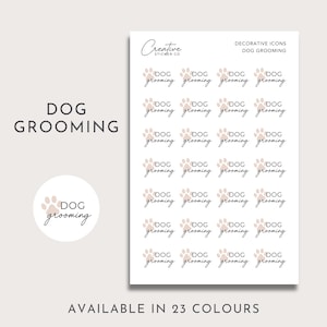 Dog Grooming Pet Decorative Icon Planner Stickers