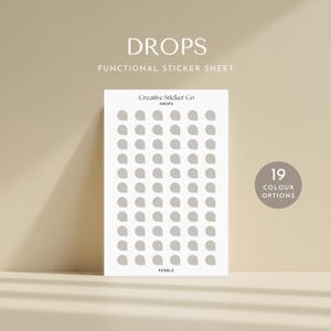 Drop Functional Shape Planner Sticker Sheet