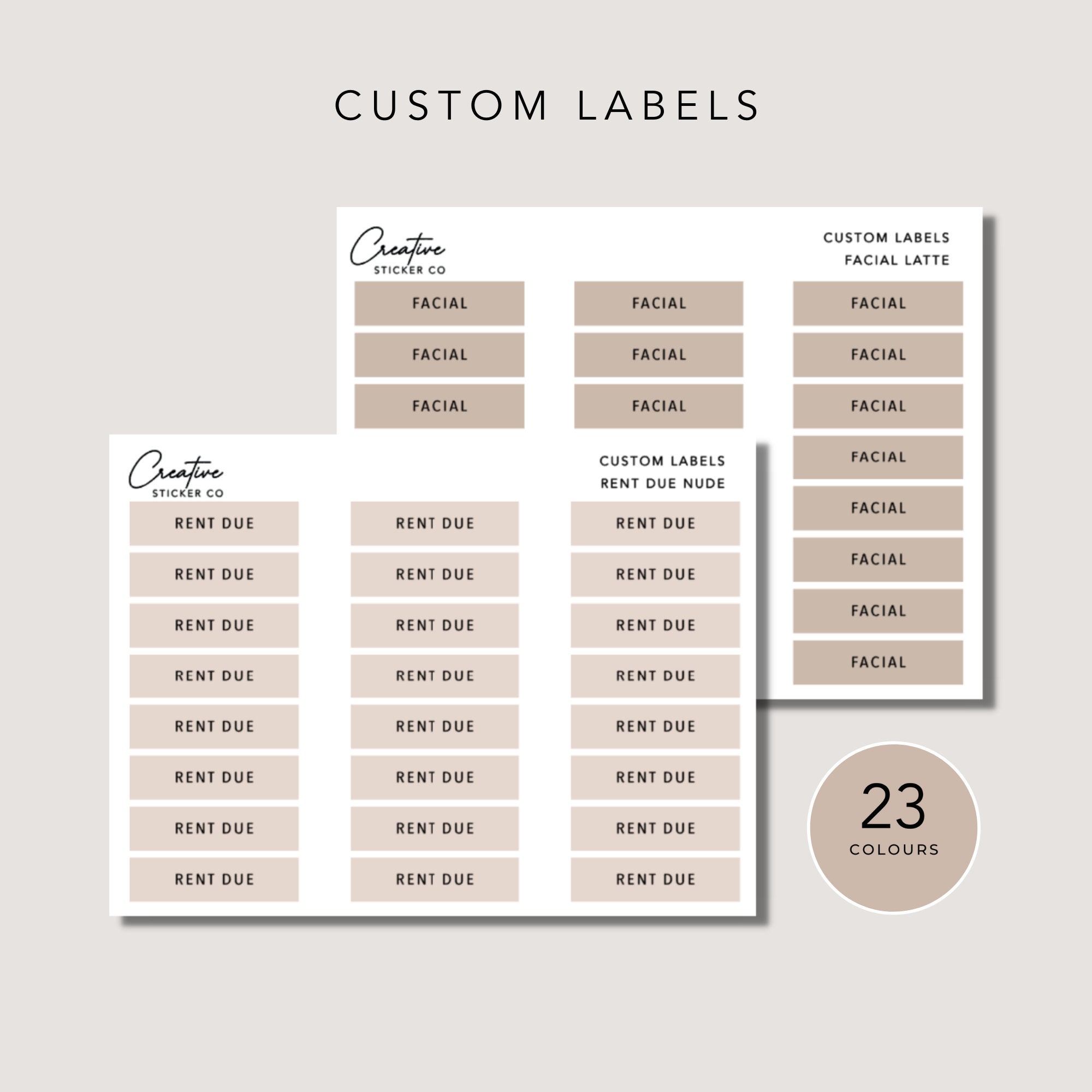 Headers/Labels Functional Planner Stickers