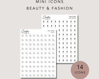 Functional Stickers W0298 || MINI Dollar Sign Icon Planner Stickers Mini Sheet Multicolor Matte Removable Labels