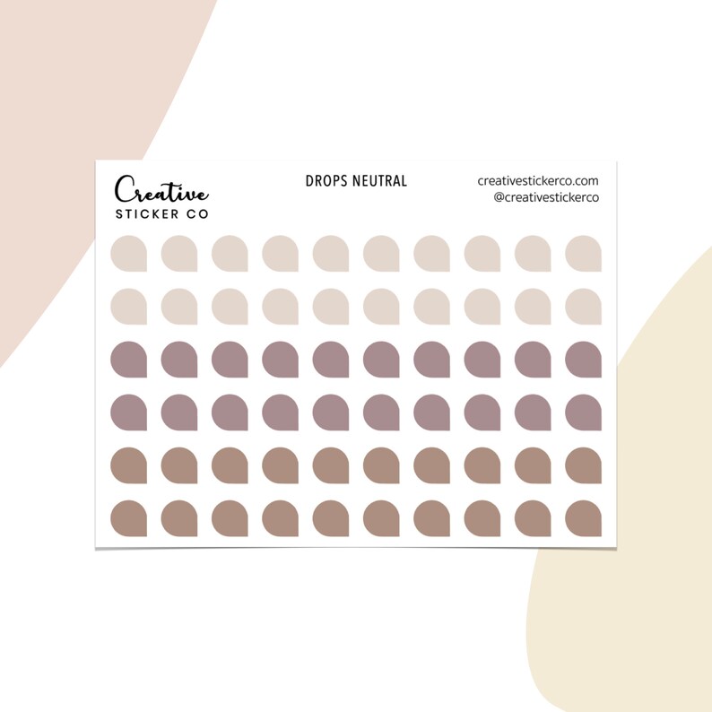 Minimal Planning DROP STICKERS Planner Stickers Planners Functional Stickers Bullet Journals