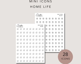 Functional Stickers W0298 || MINI Dollar Sign Icon Planner Stickers Mini Sheet Multicolor Matte Removable Labels