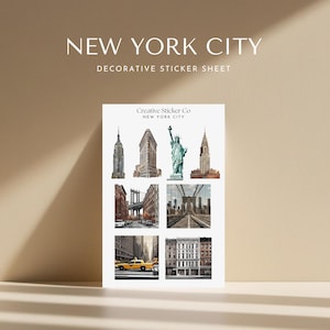 New York City Stickers | Iconic NYC Landmarks and Scenes for Planning and Journaling