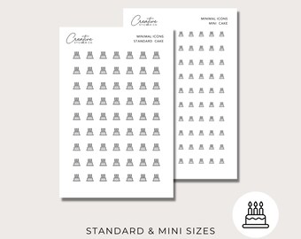 Cake Minimal Icon Planner Stickers