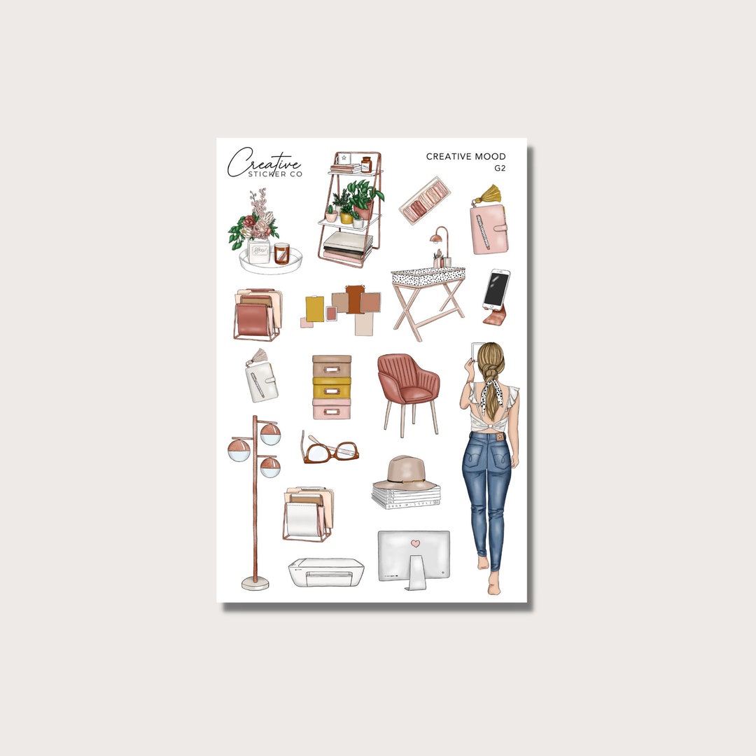 Creative Mood Decorative Planner Sticker Sheet - Etsy