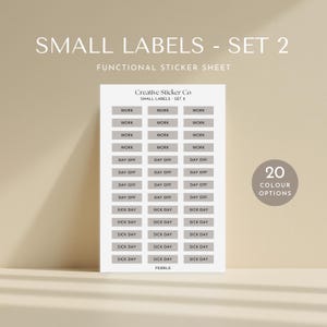 Small Labels Functional Planner Sticker Sheet - Set 2