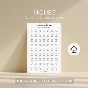 Stickervel huis minimalistisch pictogram planner