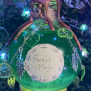 Forest Magic Potion Bottle - Bookshelf Decor, Charms, Medieval Fantasy Potion, Magic Potion Bottle, Apothecary Magic Bottle, Fantasy Lovers
