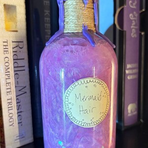 Mermaid Hair Potion Bottle - Fantasy Apothecary Bookshelf Decor