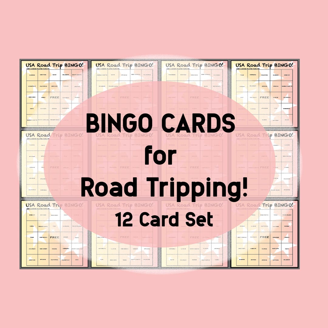 Road Trip Activity - USA License Plates BINGO! Printable - Games ...