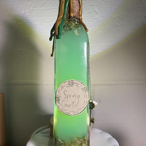 Spring Court Potion Bottle - Bookshelf Decor, Charms, Medieval Fantasy Potion, Magic Potion Bottle, Apothecary Magic Bottle, Fantasy Lovers