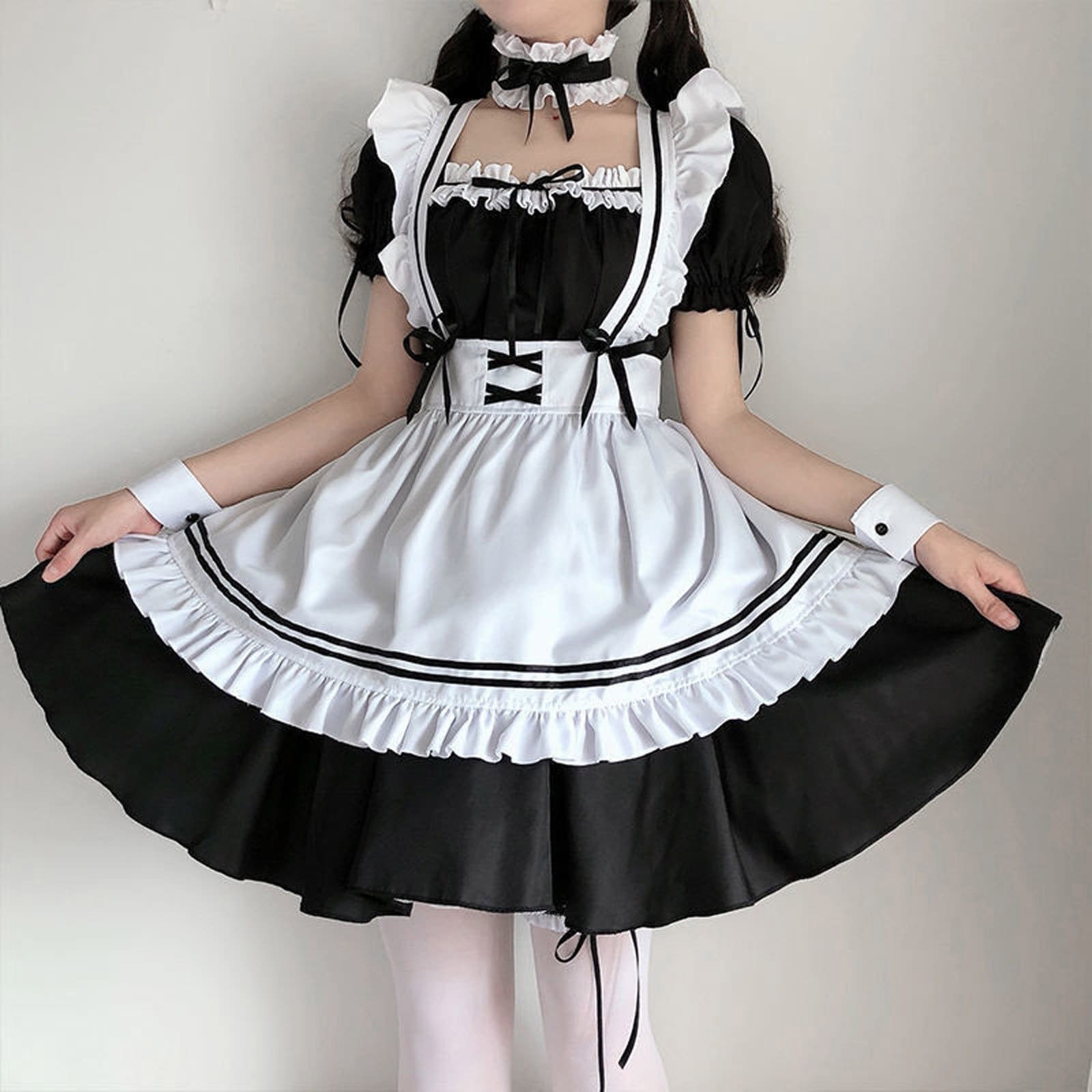 Maid Outfit Anime Long Dress Dresses Men Cafe Costume Cosplay Etsy 