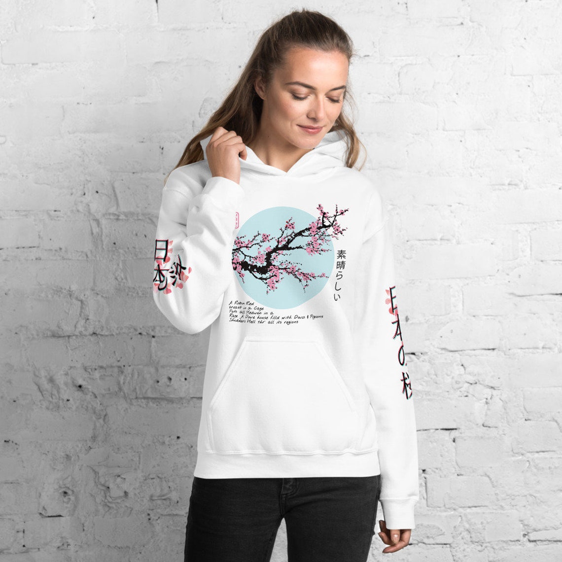 Japanese Blossom Hoodie Cherry Blossom Hoodie Aesthetic Etsy