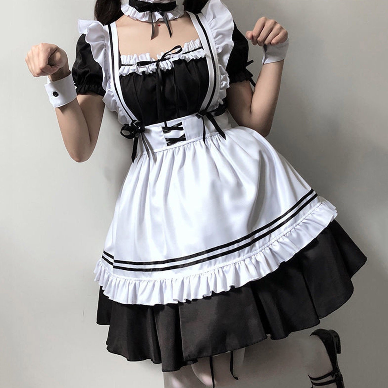 Maid Outfit Anime Long Dress Dresses Men Cafe Costume Cosplay | Etsy