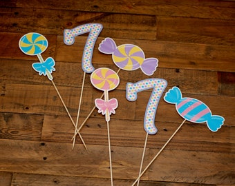 Candy Centerpiece Sticks: Candy Shop Party Supplies, Sweet One Birthday Ideas, Candyland Theme, Photo Booth Props