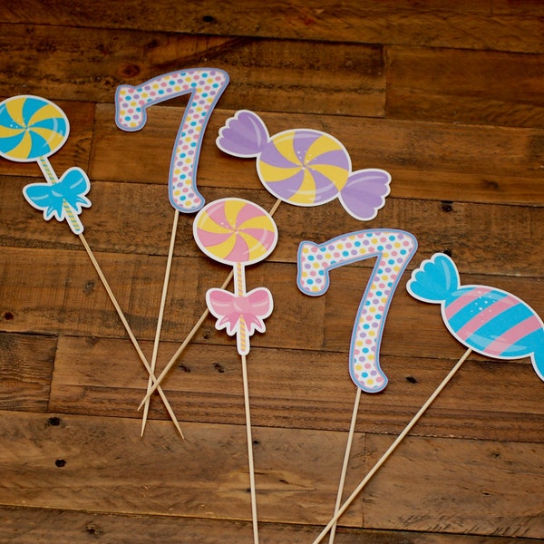 Candy Centerpiece Sticks: Candy Shop Party Supplies, Sweet One Birthday Ideas, Candyland Theme, Photo Booth Props