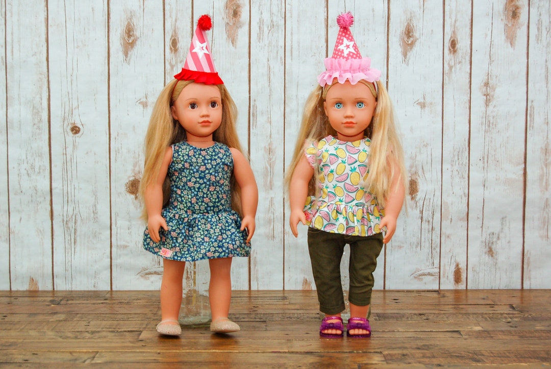 Birthday Girl Doll Party Hats Baby Doll Party Favors, 18 Fashion Doll Accessories, Party Gift