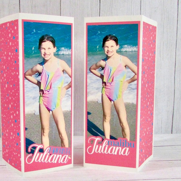 Doll Box Centerpieces: Personalized with Your Child's Photo, Table Centerpiece, Fashion Doll, Doll Party    | Shipped Flat