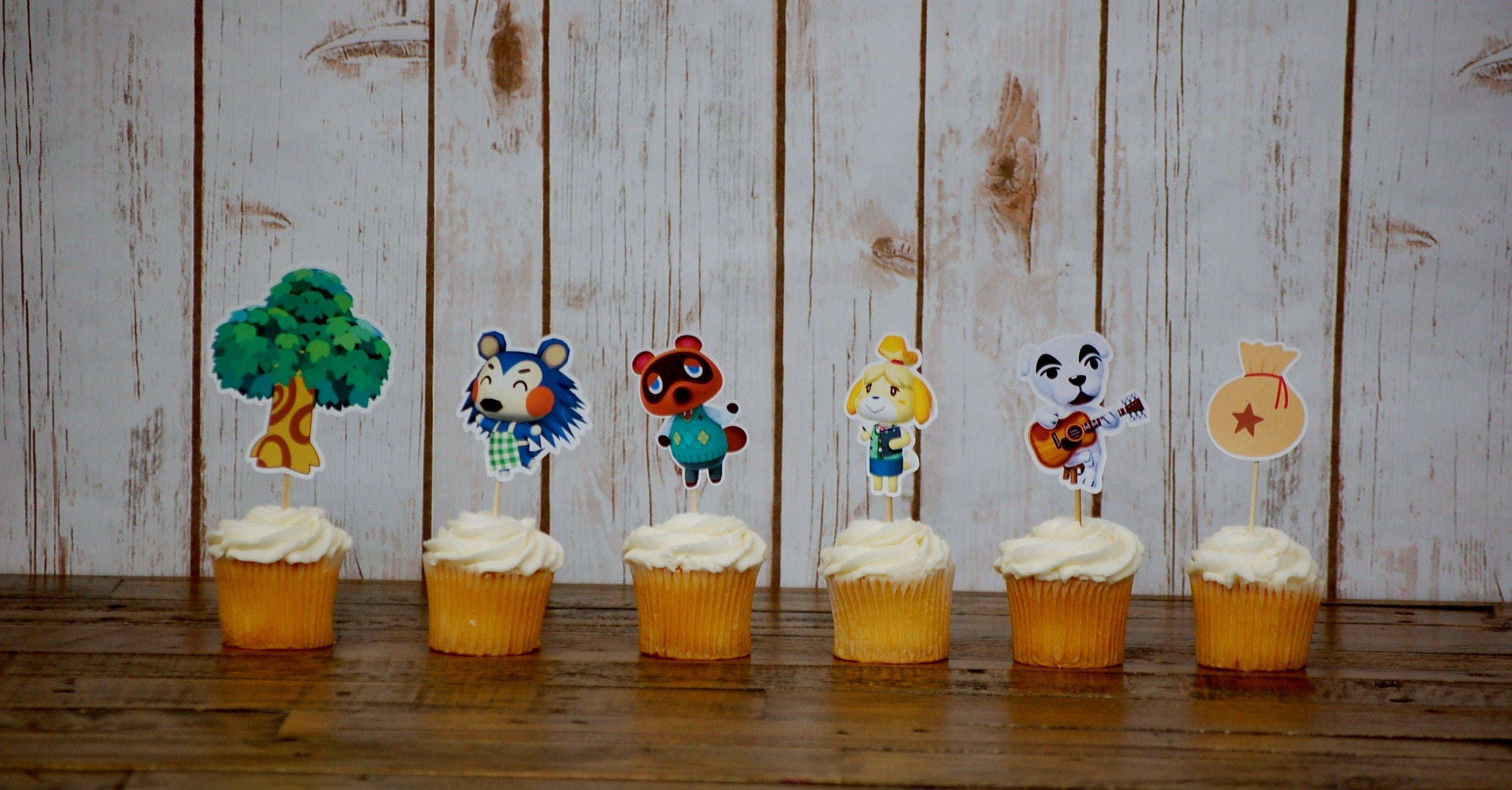 Animal Crossing Cupcake Toppers Choose Your Characters Nook Etsy