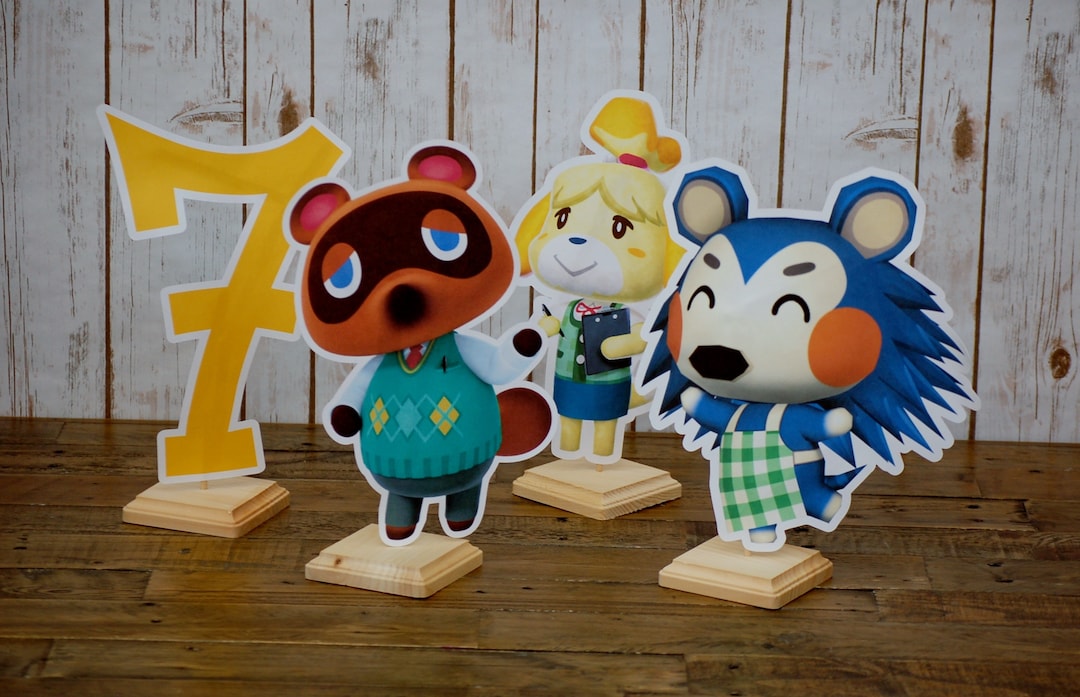 Animal Crossing Tabletop Centerpieces Tom Nook Centerpiece, ACNH Birthday Party, Customize Your