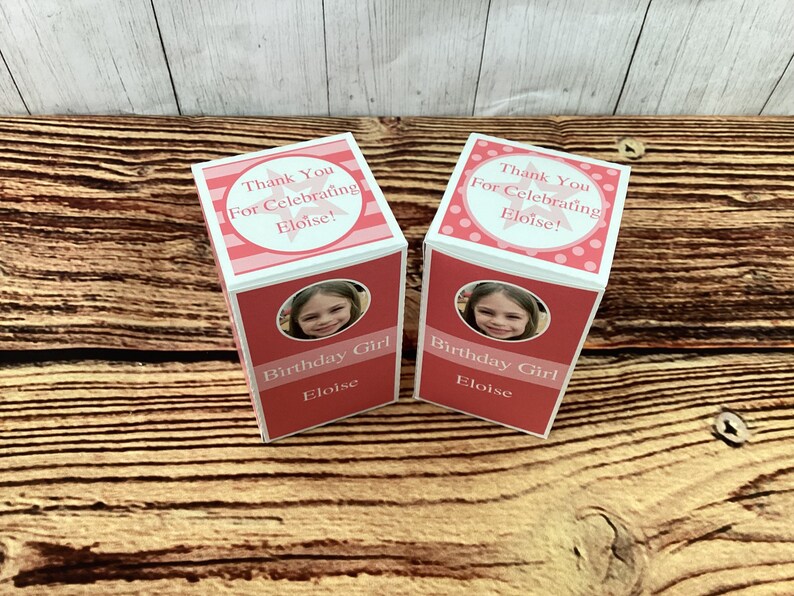 Birthday Girl Party Favor Boxes Personalized Gift Boxes With Etsy