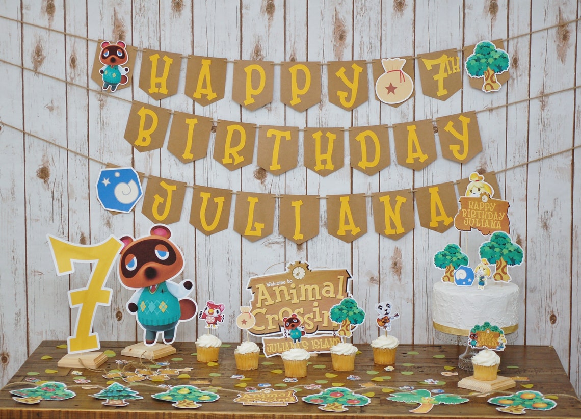 Animal Crossing Birthday Banner: Personalized ACNH Birthday | Etsy
