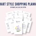 Smart Style Printable Shopping Planner Worksheets - A4, A5, US Letter ...