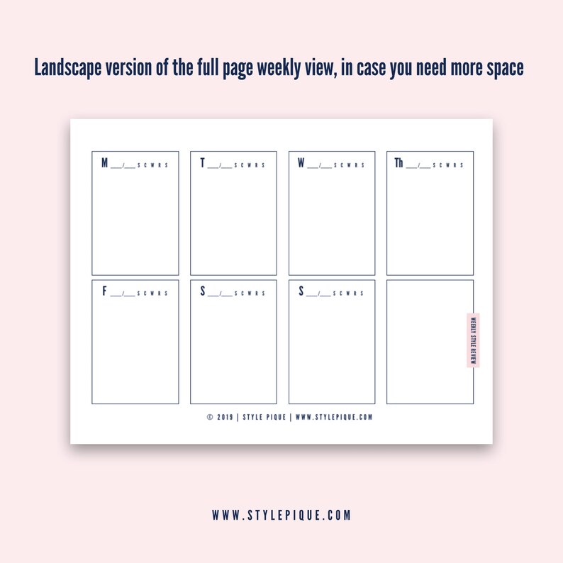 Printable Outfit Planner and Style Planning Worksheets A4, A5, US