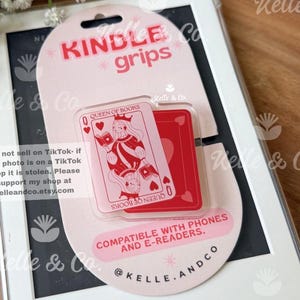 Queen of books MagSafe Kindle Grip | Kindle Holder | Kindle Accessories | Phone Holder | Ereader accessories | Bookish gift for her