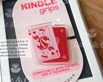 Queen of books MagSafe Kindle Grip | Kindle Holder | Kindle Accessories | Phone Holder | Ereader accessories | Bookish gift for her