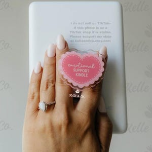 Emotional support MagSafe Kindle Grip | Coquette Heart | Kindle Holder | Kindle Accessories | Phone Holder | Ereader accessories | Bookish