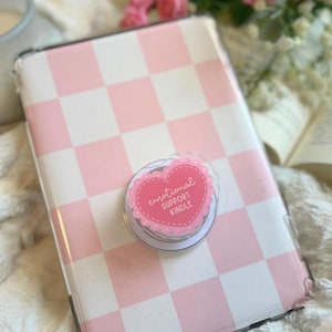 Emotional support MagSafe Kindle Grip | Coquette Heart | Kindle Holder | Kindle Accessories | Phone Holder | Ereader accessories | Bookish