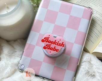Bookish babe MagSafe Kindle Grip | Coquette Heart | Kindle Holder | Kindle Accessories | Phone Holder | Ereader accessories | Bookish