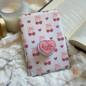 Kindle girlie MagSafe Kindle Grip | Coquette Heart | Kindle Holder | Kindle Accessories | Phone Holder | Ereader accessories | Bookish