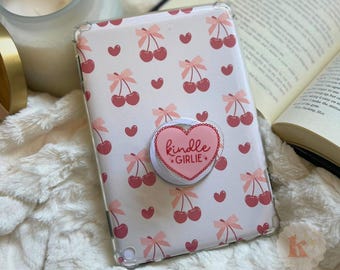 Kindle girlie MagSafe Kindle Grip | Coquette Heart | Kindle Holder | Kindle Accessories | Phone Holder | Ereader accessories | Bookish