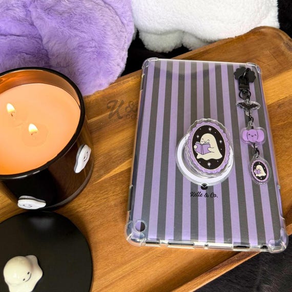Halloween MagSafe Kindle Grip | spooky ghost | Kindle Holder | Kindle Accessories | Phone Holder | Ereader accessories | Bookish gifts