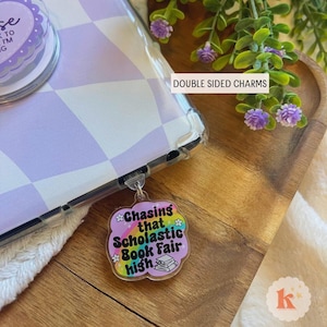 Kindle Charm, Phone Charm, USB Charm, Kindle Accessories, Phone Accessories, Mini Keychain Charm, Bookish Merch, Bookish Gifts, Dust Plug C