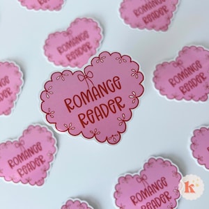 Romance reader kindle Sticker | Coquette Sticker | Waterproof Kindle Laptop | Vinyl Glitter Sticker | Funny Bookish Gift | kindle stickers