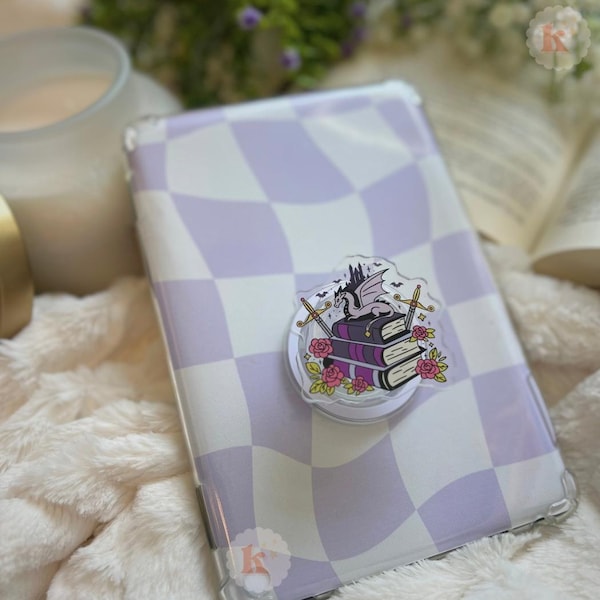 Kindle Grip holder | book dragon fantasy reader gift | Kindle Grip | Kindle Holder | Kindle Accessories | Ereader accessories | gift for her