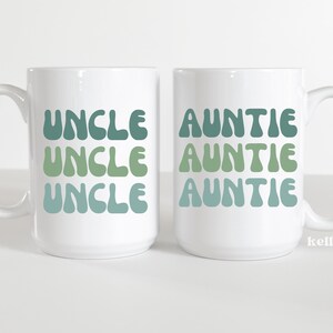 Promoted to Aunt Uncle Mug Set 1, Pregnancy Announcement, Aunt Mug ...